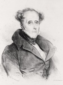 Francois-Rene, Vicomte de Chateaubriand, engraved by Lemercier
